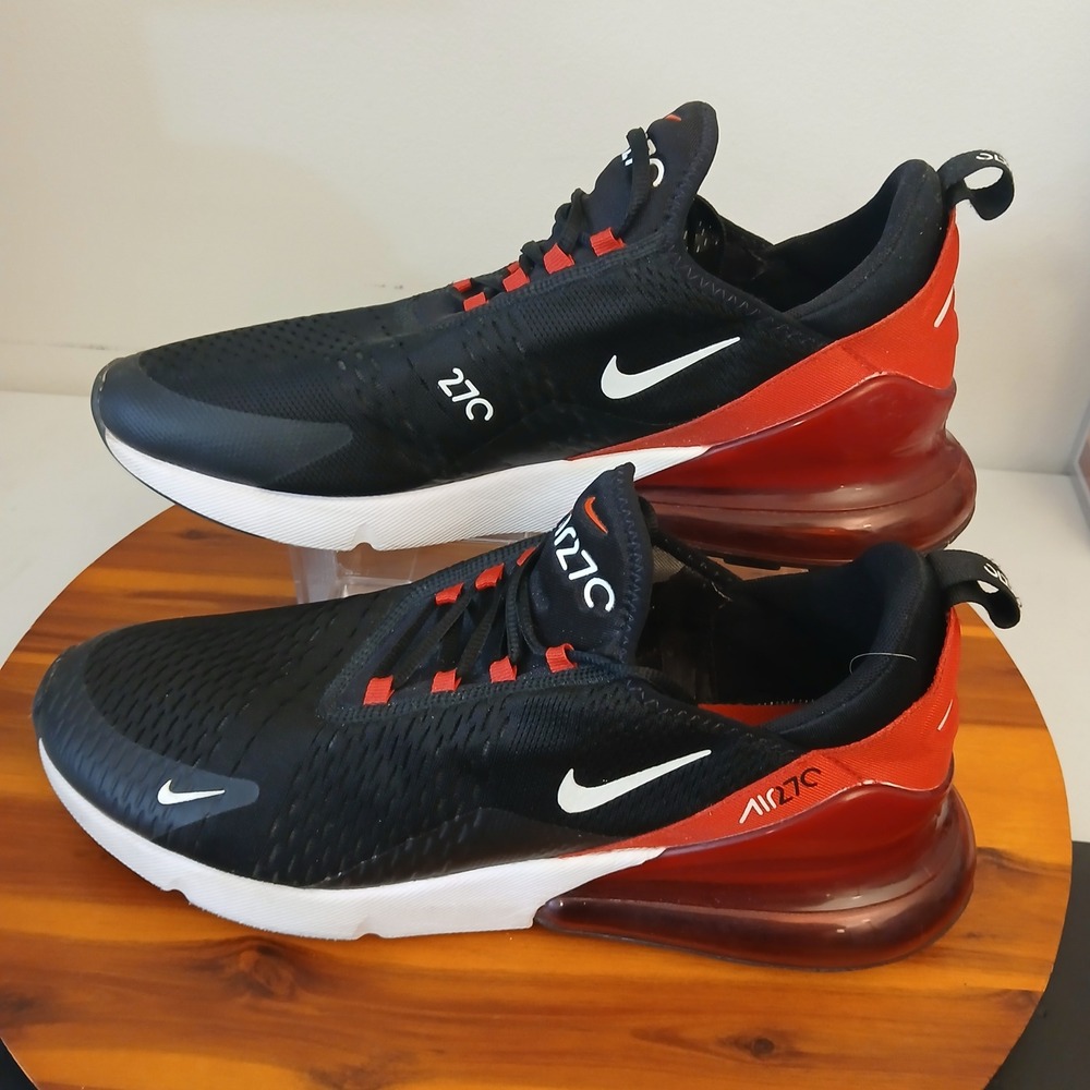 Nike Air Max 270 Mens Size 15 Black Red Running Shoes Sneakers AH8050-022